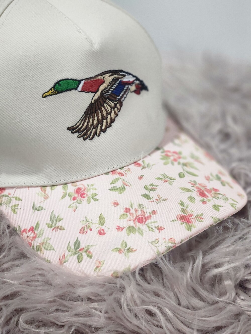 NEW Mallard Duck Floral Adjustable Hat